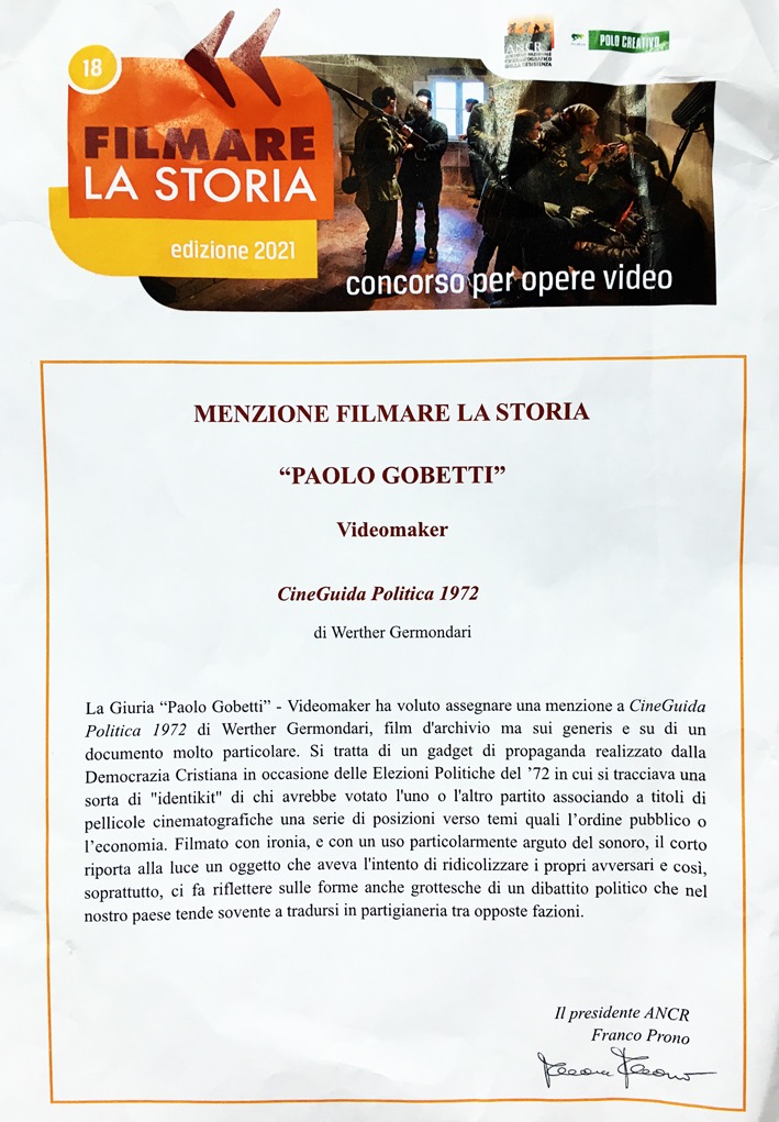 Filmare la Storia diploma