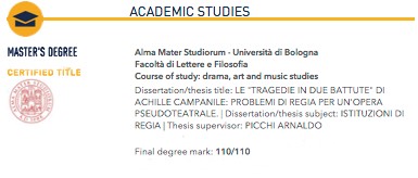 Laurea DAMS