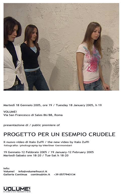 Progetto per un esempio crudele Zuffi Volume