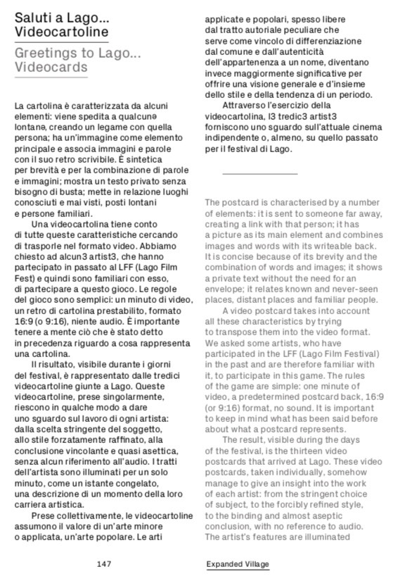 Saluti a Lago da catalogo