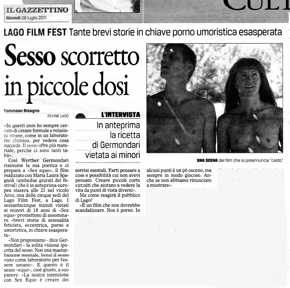 Sex Equo articolo Gazzettino Lago FF